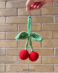Handmade Crochet Bag Charms | Floral, Cherry, Lip Balm Holder Purse Accessories