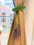 Lavender Curtain Tie Crochet Pattern | PDF Download | Botanical Curtain Tieback