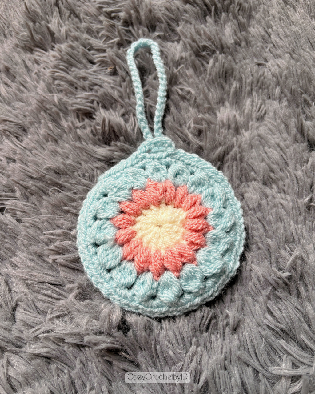 Crochet Granny Square Bag Charm | Mini Flower Pouch Keyring | Handmade AirPods Case | Cute Gift Her