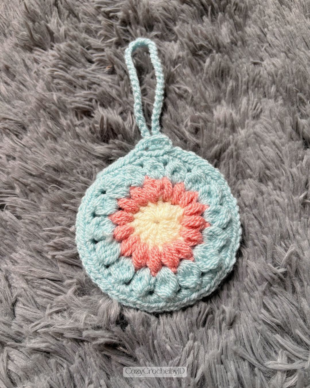 Crochet Granny Square Bag Charm | Mini Flower Pouch Keyring | Handmade AirPods Case | Cute Gift Her