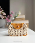 Handmade Cotton Crochet Mini Pouch | Keychain Bag Charm Holder