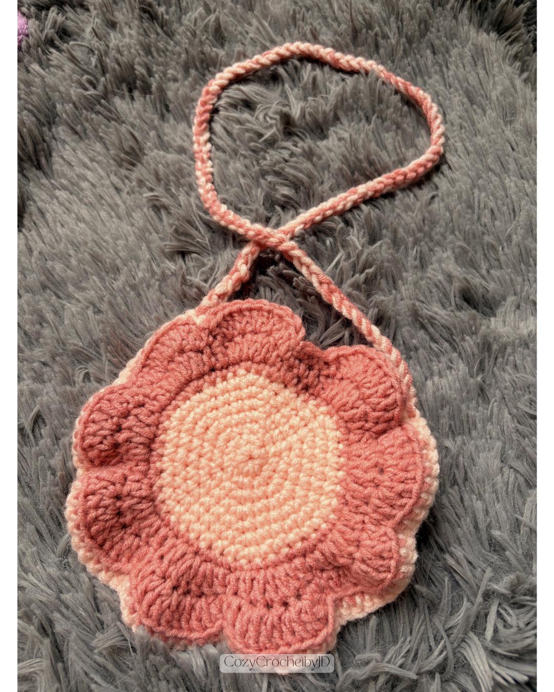 Crochet Daisy Bag | Boho Crossbody Purse | Soft Girl Fashion | Cottagecore Gift | Shoulder Bag