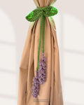 Crochet Lavender Curtain Tieback | Handmade Floral Botanical Home Decor