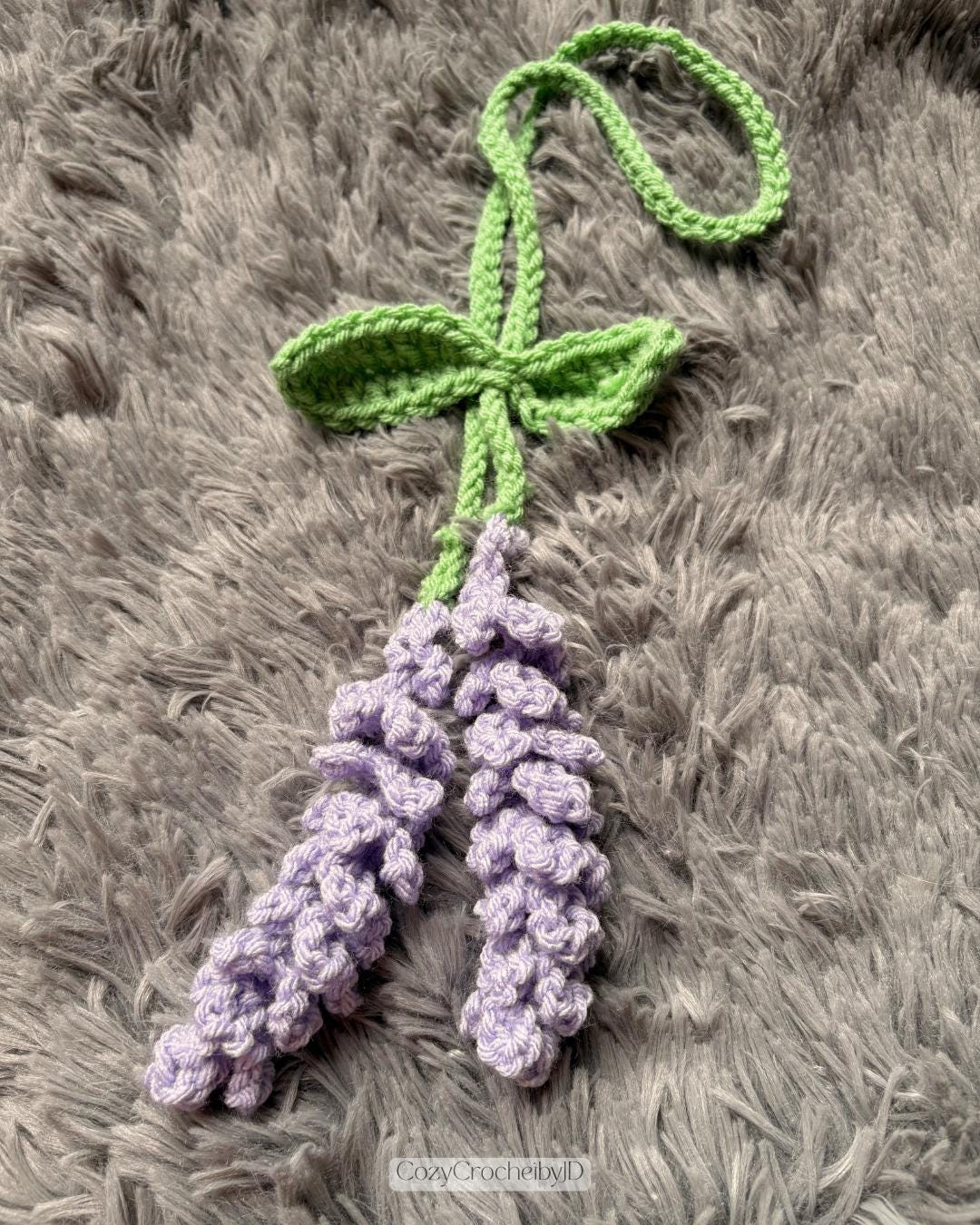 Crochet Lavender Curtain Tieback | Handmade Floral Botanical Home Decor